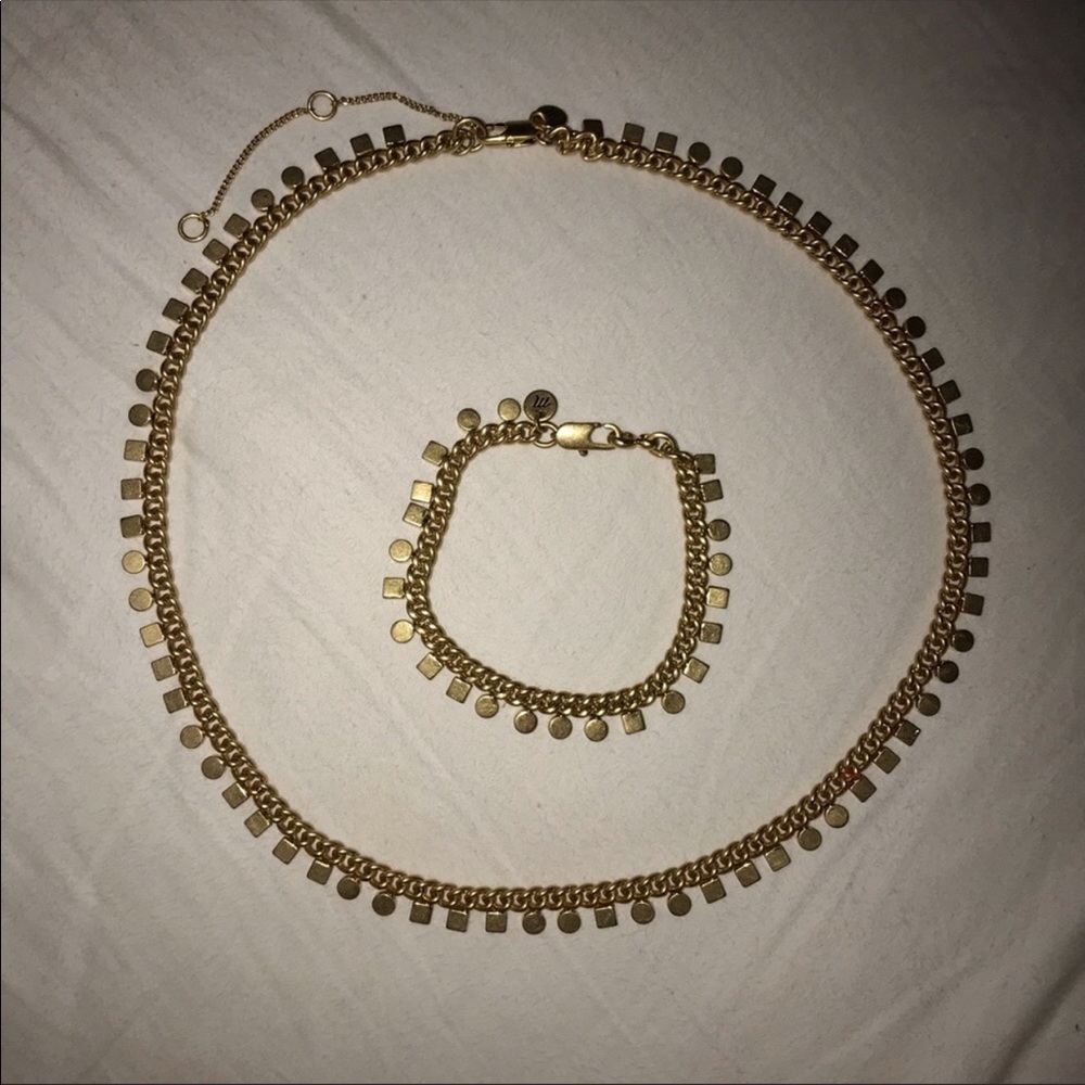 Madewell Geochain Necklace & Bracelet Set